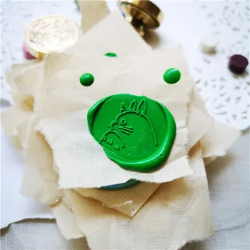 

Totoro Big Cat Cute Wax Seal Stamp Kit Wedding Invitation Sealing Wax Stamp Kits Custom Wax Seal Paper Wooden handle seals