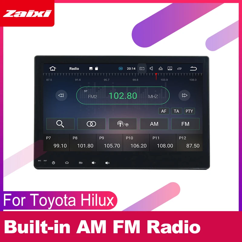 Android автомобильный gps мультимедийный плеер для Toyota Hilux 2016 2017 навигатор Радио Видео