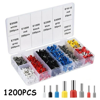 

Ferrule Crimping Tool Self-Adjustable Ratchet Wire Crimping Plier with 1200pcs Connectors Terminal UD88