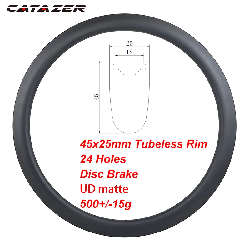 45mm Tubeless D 24H 29er углеродный обод MTB горный велосипед из углеродного 700C дорожный велосипед трубчатый довод бескамерные обода 30/35/45/55 мм для дисковыми тормозами - Цвет: 45mm Tubeless D 24H