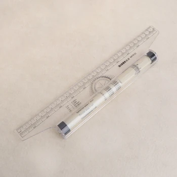 

Rolling Parallel Ruler Foot Inch Metric Angle Rule Balancing Scale Multi-Purpose