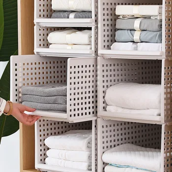 

Wardrobe Partition Board Rack Home Drawer Clothes Storage Box Cabinet Rack DC112