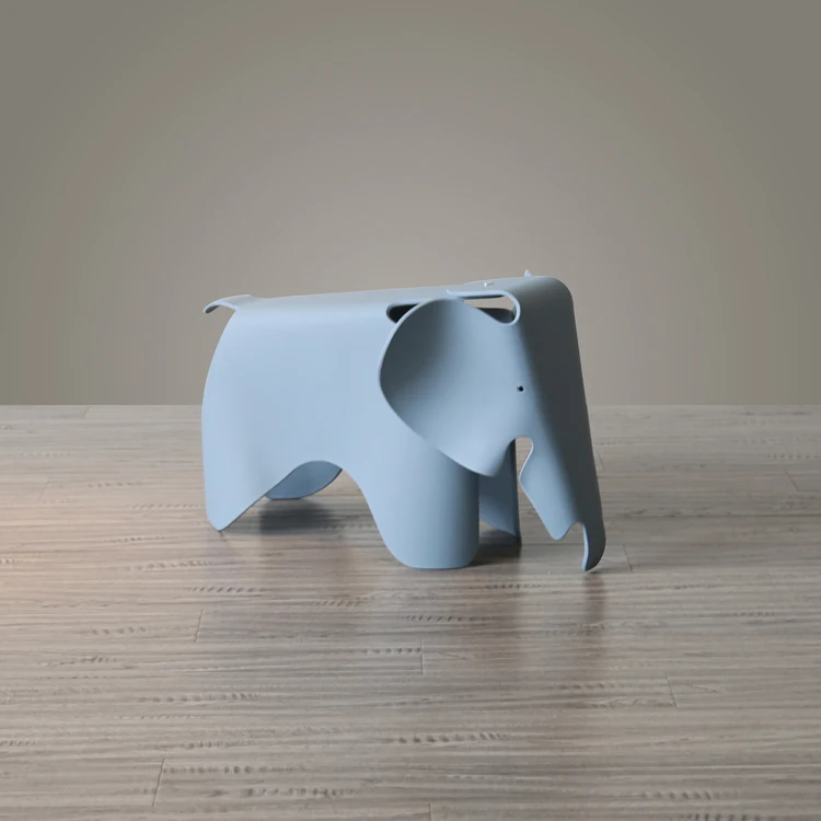 Детский мультяшный пластиковый табурет в форме животного табурет милый Домашний Детский слон-стул - Цвет: Темно-серый