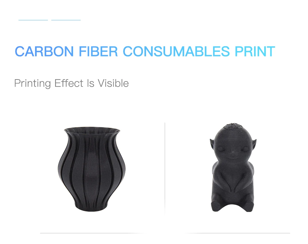Fibra de Carbono Dimensional + - Rambery Filamento Conformidade Rohs 1 kg 2.2lbs Carretel Precisão - 0.02mm Preto 3d Pla 1.75mm 10 High Quality Computador e Escritório