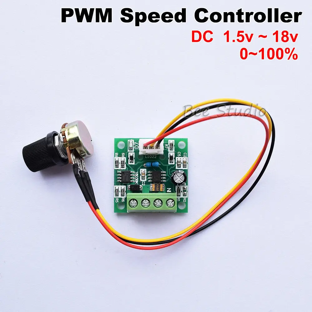 DC 1 8 V 3V 5V 6V 9V 12V 18V 2A 300W ШИМ мотор/регулятор скорости насоса переключатель 0%