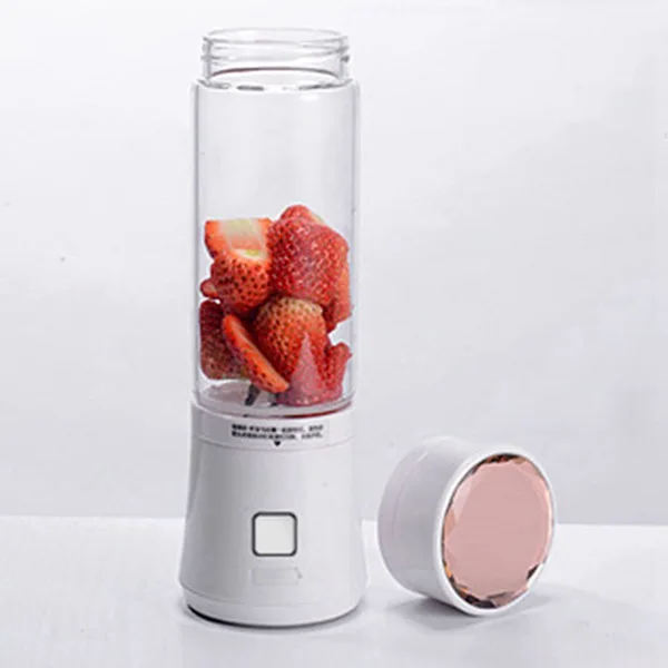 High Quality 480ml USB Mini Blender Glass Bottle Juicer 6 Blades Portable Fruits Mixer Meat Grinder Juice Maker Machine