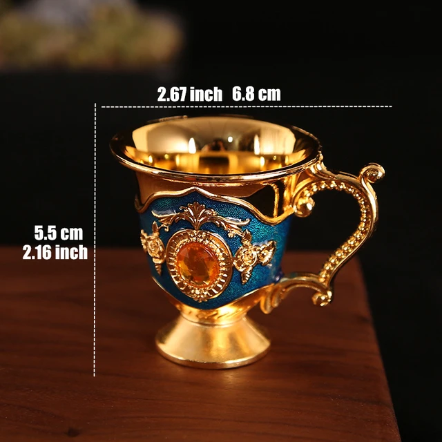 Mini Spirits Wine Glases Cup Vodka Alloy Portable Personalized Diamond Pattern 30ml Wedding Tumbler Bar Home Decoration Gift 30ml  1oz