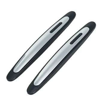 

4x Car Door Edge Guard Bumper Anti-Scratch Protector Moulding Strip Accessories Black + Silver