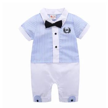 

Baby Rompers Summer Baby Boy Clothing Sets Roupa Bebes Gentleman Newborn Baby Clothes Short Sleeve Infant Boys Jumpsuits
