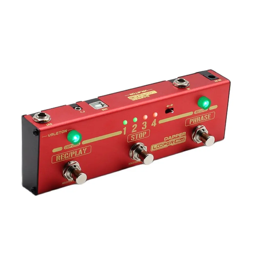 Valeton Looper Guitar Pedal Dapper Looper Mini 3 Footswitch Button Loop