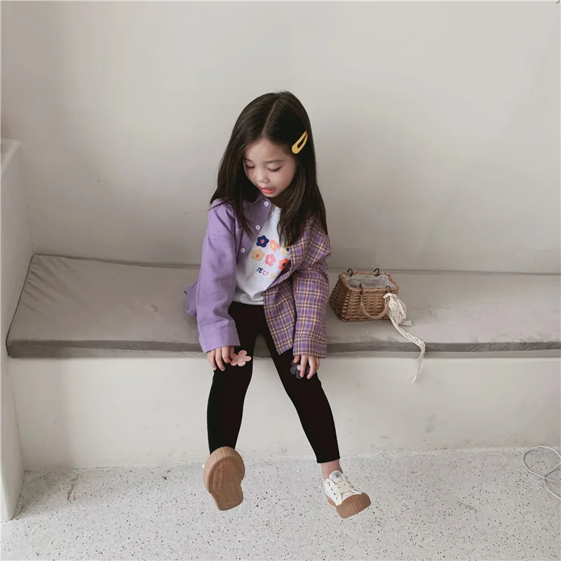 Girls Leggings White Black Hole Skinny Pants Autumn New Arrival Casual Kids Trousers 2 3 4 5 6 7 Years Toddler Girl Legging