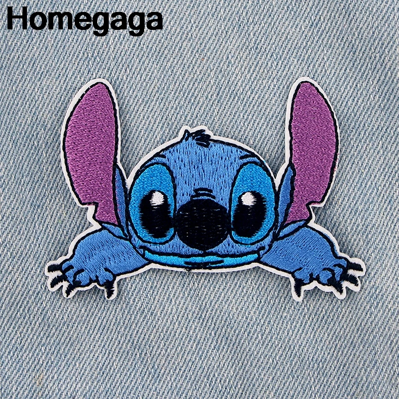 20 шт./компл. Homegaga из мультфильма «Лило Стич» для углового железа на патчи для одежды зимние плотные теплые штаны в стиле пэчворк, с рисунком аниме фильм пользовательские значки D2313