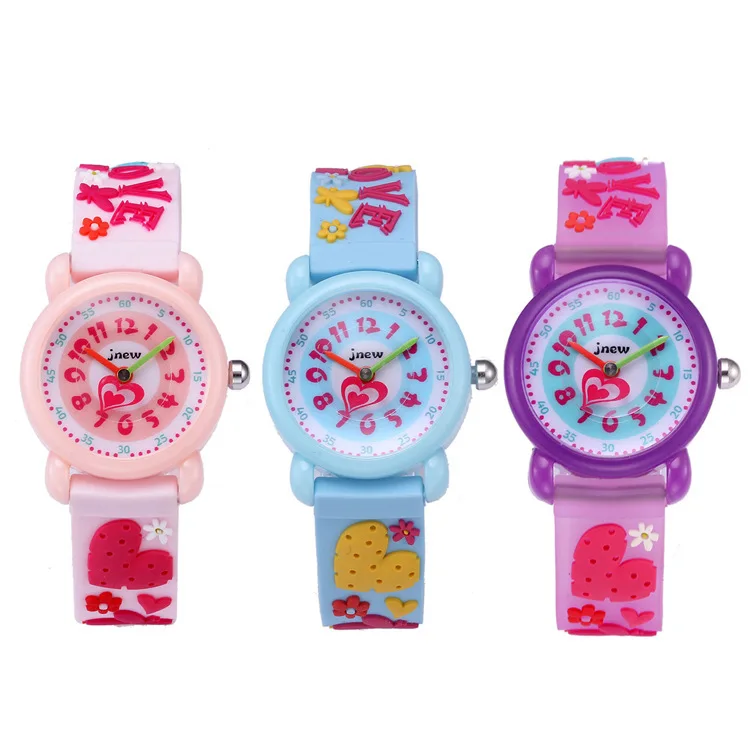 

wholesale children's 3 d silicone cute cartoon watch waterproof quartz watch schoolchildren girl child watches