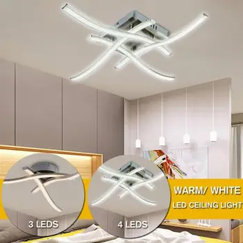 

Cross Type 3 / 4LED Ceiling Light 85-265V Universal Creative Ceiling Light Indoor Lighting For Kitchen Bedroom Decoration