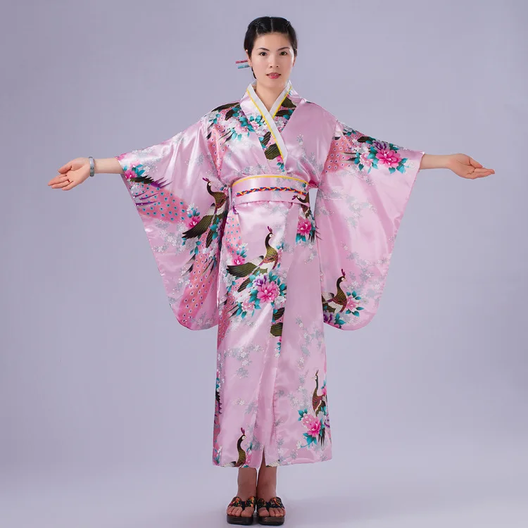 Японское женское традиционное кимоно платье сценические костюмы японская юката винтажная японская одежда традиционное японское кимоно - Цвет: pink