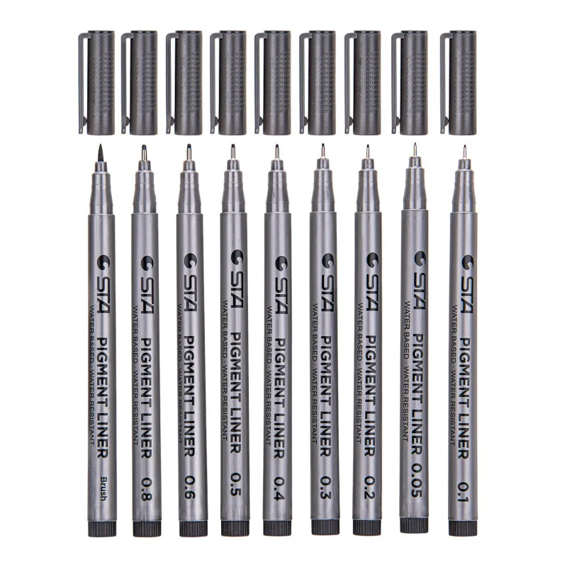 Черная ручка Pigma Micron 1 шт. водонепроницаемая ручной работы для набросков подводка