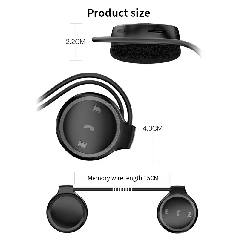 K31 5.0 Ear Hook Bluetooth Headset Sports High Battery Capacity Card Music Earphone Noise Reduction Wireless Bluetooth Headphone26