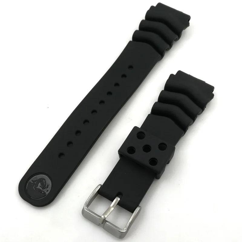 Watchband Silicone-Rubber 20mm Seiko 18mm Waterproof Women Generic 22mm for Belt Sport-Strap