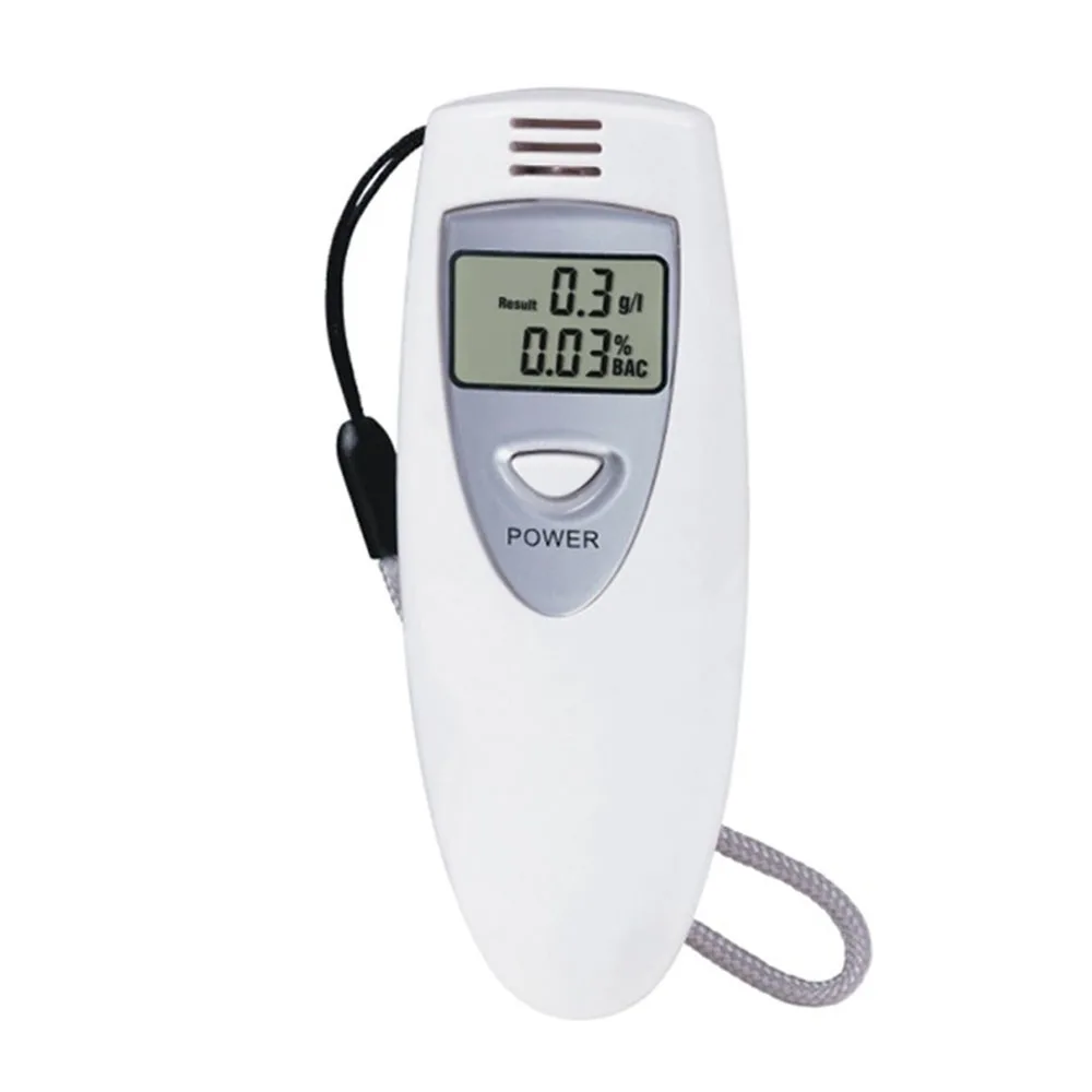 

High Sensitivity Digital Alcohol Tester Alcohol Breath Tester Analyzer Small Size With Lanyard Easy To Carry Accurate Measureme