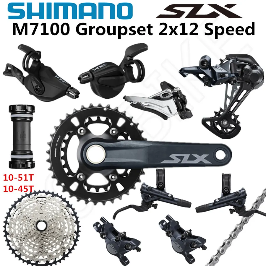 Набор компонентов SHIMANO DEORE SLX M7100 26 36T 170 175 мм кривошипная система комплект для