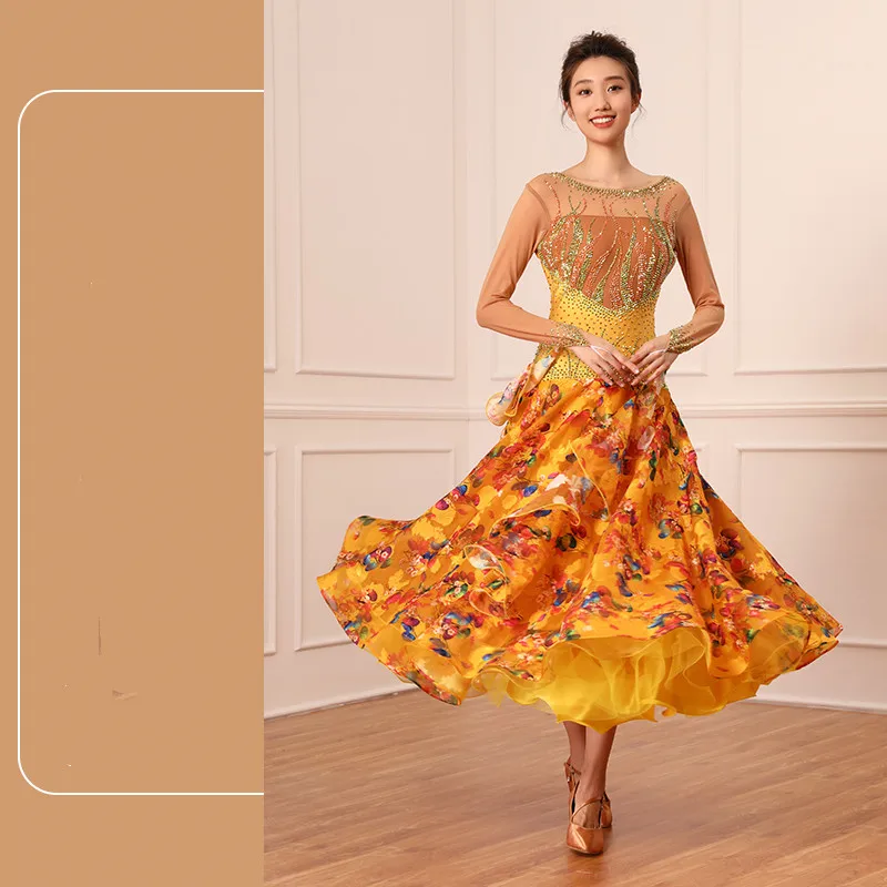 Ballroom Dancing Swing  Dress Performance Ballroom  Dance Dress New Waltz Costume Modern Dance-GB2204