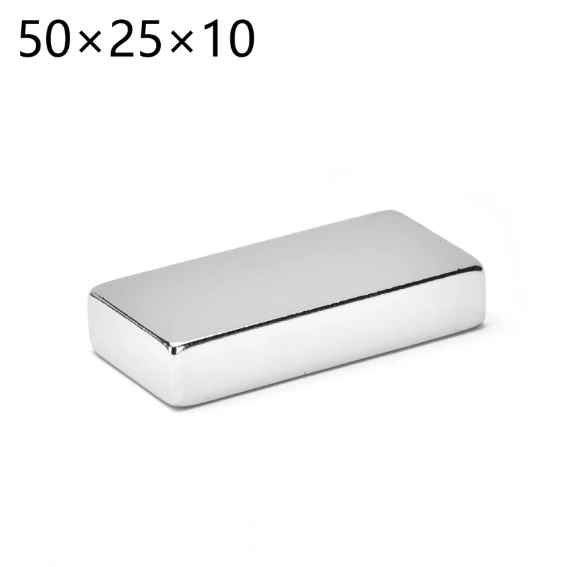 1/2/5 шт 50x25x10 неодимовый магнит 50 мм x 25 10 N45 NdFeB блок супер мощный сильный постоянный