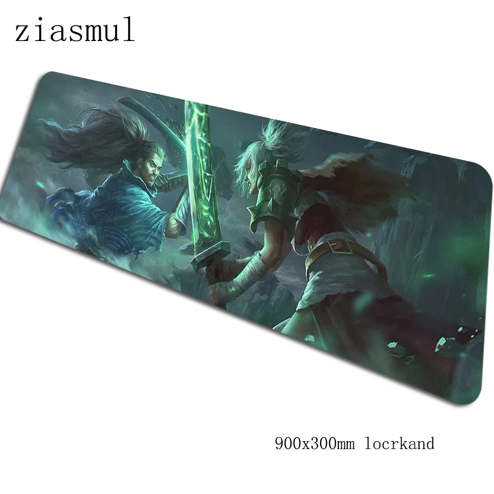 Yasuo коврик для мыши 90x30 см компьютерный коврик для мыши модный padmouse Большой HD шаблон Коврик Для Мыши Эргономичный гаджет офисные настольные коврики - Цвет: Size 900x300x2mm
