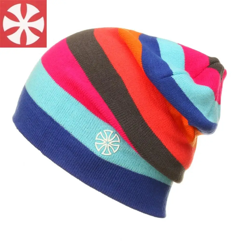 Радужный цвет зимние трикотажные шапки Gorro Beanie Beanies маска шляпа для спорта на открытом воздухе Катание на лыжах скалолазание Chapeu Кепка для мужчин и женщин