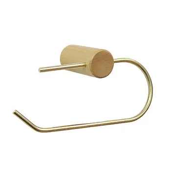 

Paper Holder Wood Roll Paper Stand Wall Mount Roll Paper Holder Sturdy Tissue Storage Shelf Paper Roll Rack Accessories