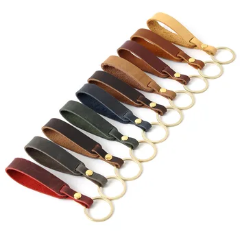 

Cowhide unisex first layer cowhide keychain jewelry pendant