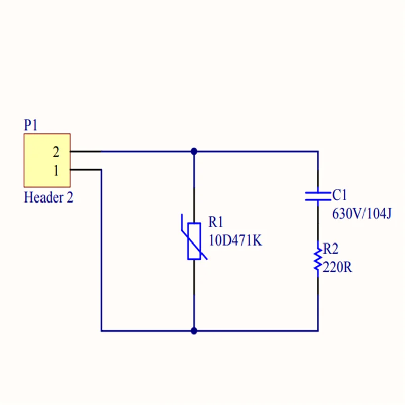 RC Absorption/Snubber Circuit Module Relay Contact, 52 OFF