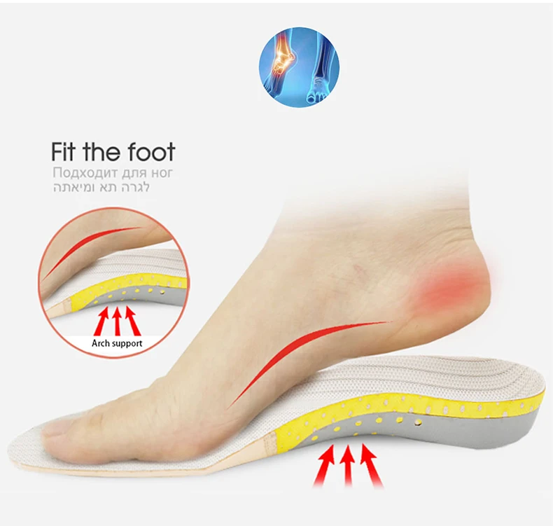 Orthotic Insole Arch Support PVC Flat Foot Health Shoe Sole Pad insoles for Shoes insert padded Orthopedic insoles for feet