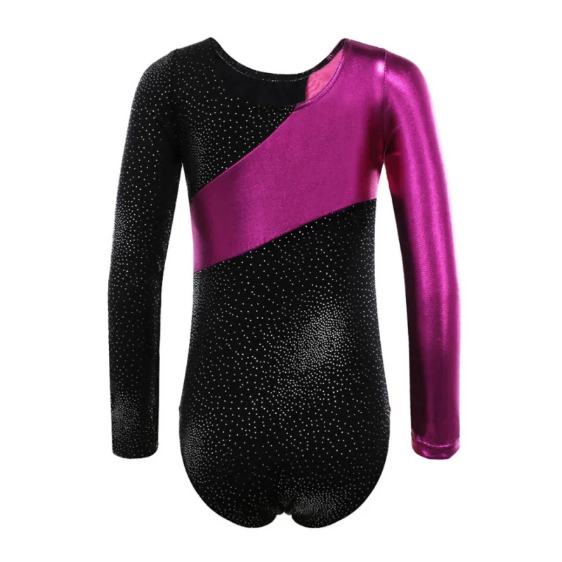 

Girls Ballet Dress Athletic Dance Long Sleeves Leotards Dress Ballet Gymnastics Acrobatics Clothing for Kids Dance Wear 23L