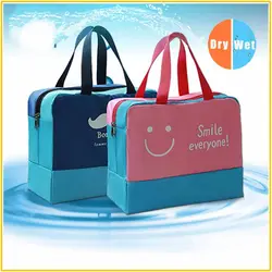 Качественная сумка для плавания унисекс, комбинированная сумка для сухого влажного плавания, большая емкость, детский пляжный купальник