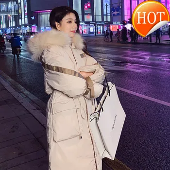 

Jacket Women Winter Large Fur Collar Parka Women Jacket Korean Long Coat Female Parkas Mujer 2020 Casaco Feminino MY3430