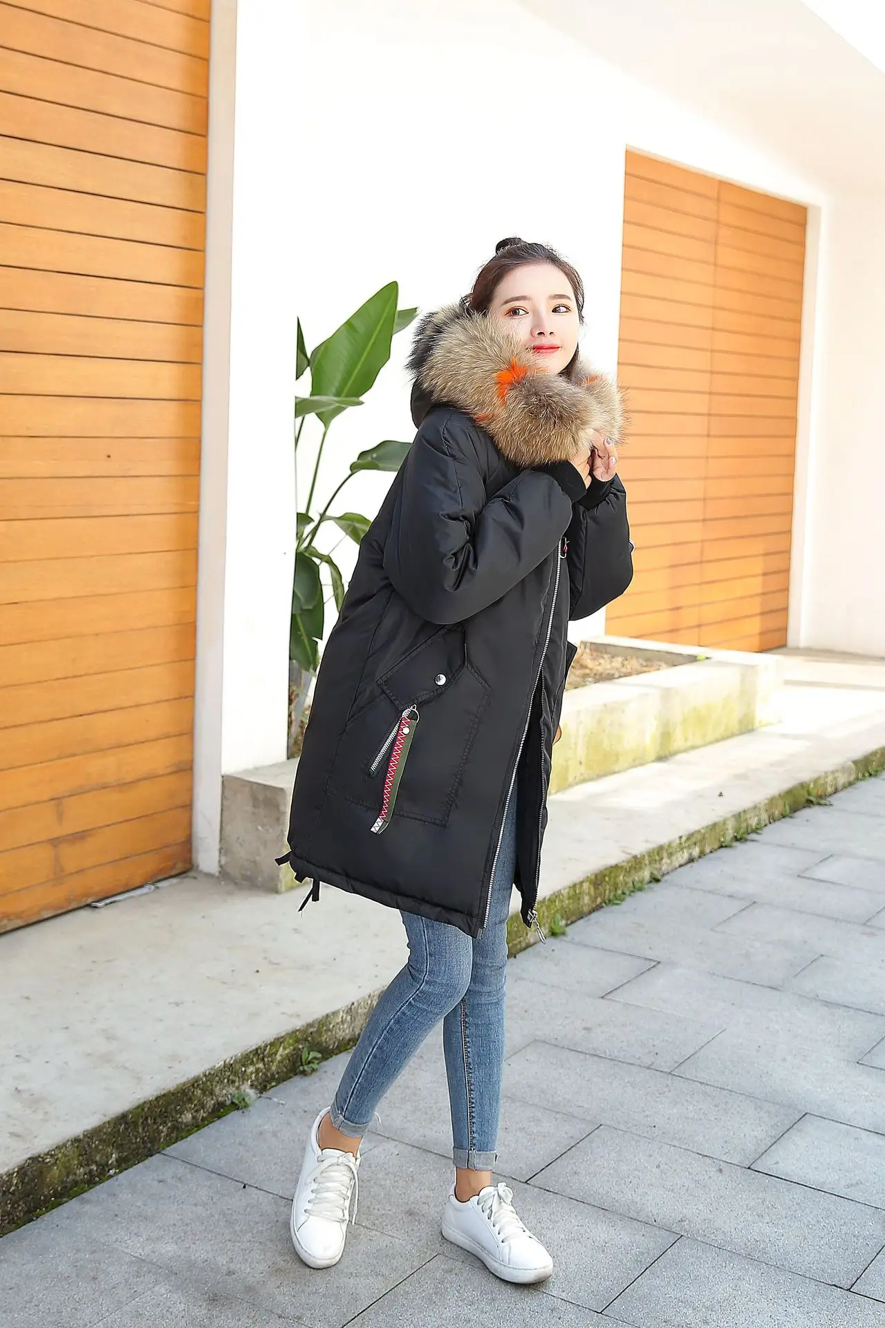 Harajuku Wind BF/хлопковое пальто с капюшоном для девочек, осенне-зимняя одежда г. стиль, корейский стиль, для школьников