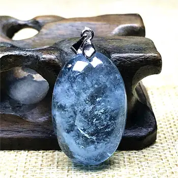 

Genuine Natural Ocean Blue Aquamarine Pendant Jewelry For Woman Man Love Gift Crystal Stone 27x18x10mm Oval Beads Gemstone AAAAA