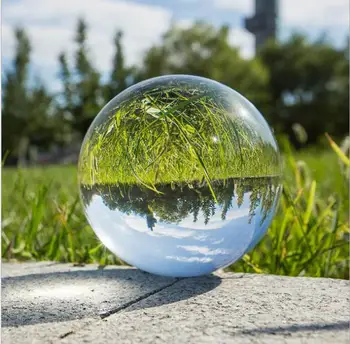 

Clear Photography Crystal Ball 80 mm Glass Marbles Balls Feng shui Home Decor Sphere Magic Globe Office Presse-papier