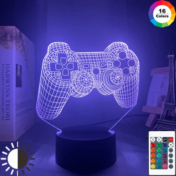 

3d Illusion P4P Game Pad Led Night Light for Kids Child Bedroom Decor Event Prize Game Shop Idea Color Changing Desk Night Lamp