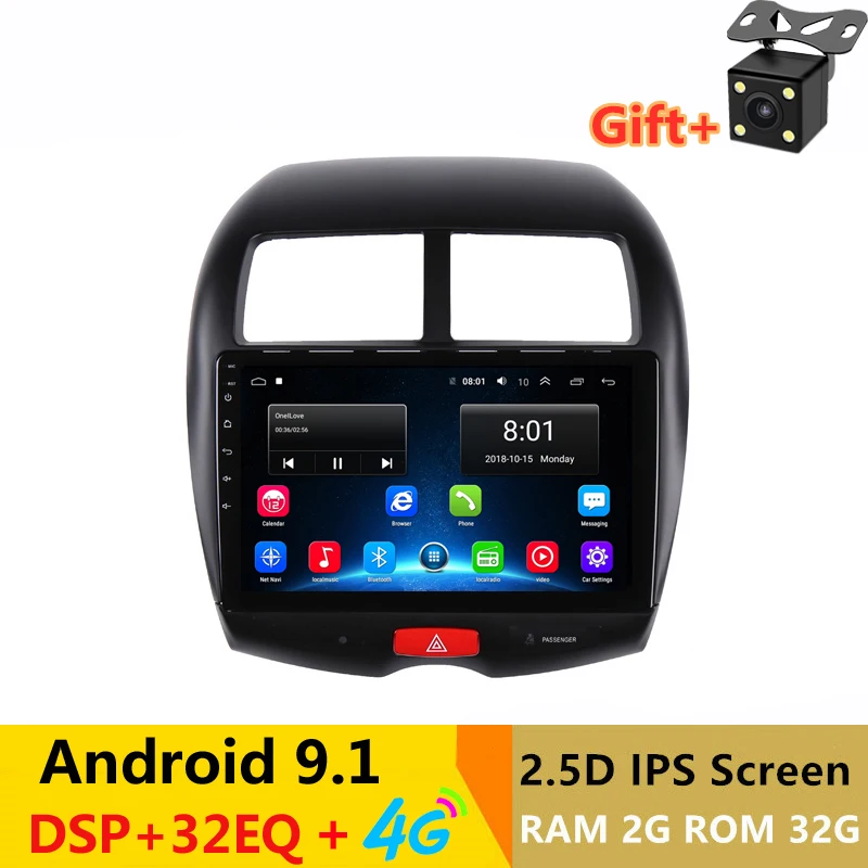 Автомобильный мультимедийный плеер 10 1 &quot Android DVD GPS для Mitsubishi ASX 2010 2011 2012 2013-2016