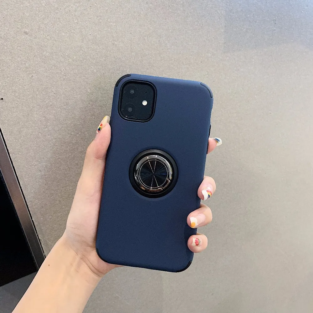 20 шт./лот, цветное кольцо+ TPU+ PC защитный чехол для iphone 6 7 8 X XS XR XS Max 6 7 8 plus 11 Pro Max, Жесткий Чехол