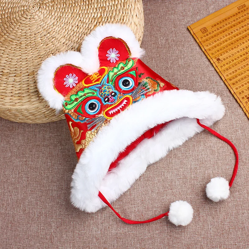 New Year Children's Hat,autumn And Winter Thickened Chinese Style Baby ...