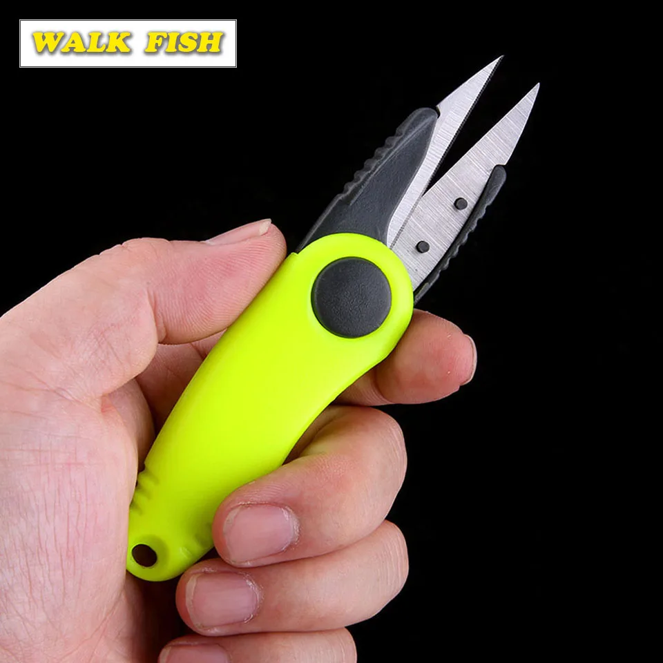 

WALK FISH Stainless Steel Fish Use Scissors Carp Accessories Folding Fishing Line Cut Clipper Fishing cutting Scissor Tackle
