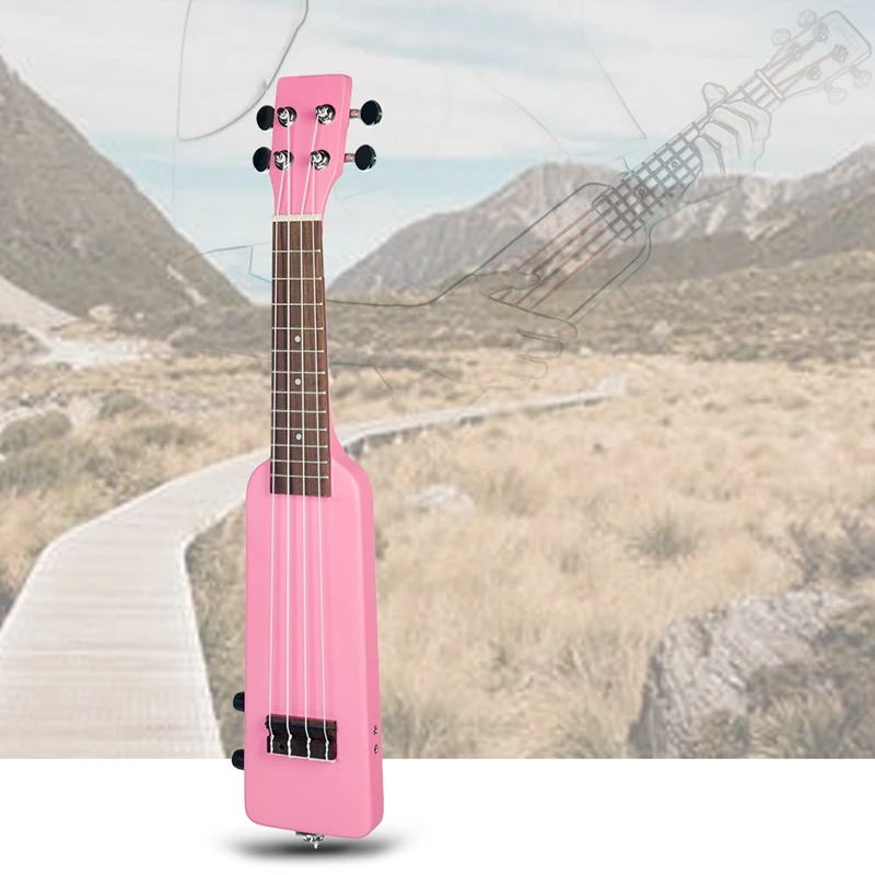 Dropship-21 дюймов Электрический Укулеле укулеле Уке комплект с Gig Bag 3,5 мм аудио кабель бесшумный Электрический Укулеле сопрано Уке