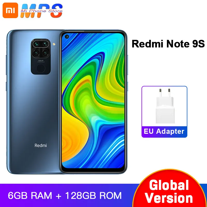 Глобальная версия смартфона Xiaomi Redmi Note 9S 128 ГБ 6 Восьмиядерный Snapdragon 720G 5020 мАч 48MP Quad