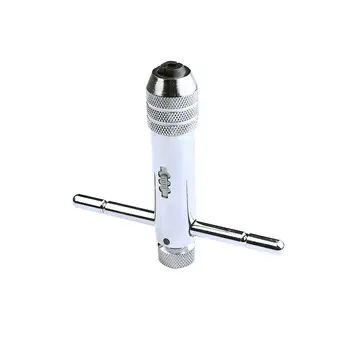 

Adjustable T-Handle Ratchet Tap Wrench Machinist Tool Twisted Wire Tapping Hand Tap Wrench T-shape Tap Hinge Hand Tool