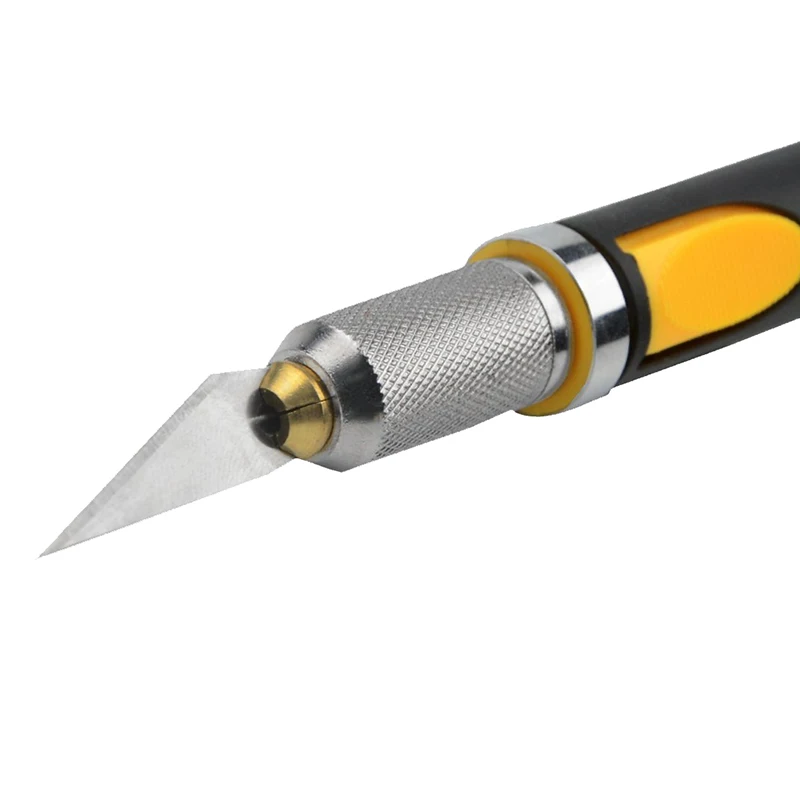 Professional-Model-Knife-Non-slip-Handle-with-11-pcs-SK5-Blades-Wood-Carving-Tools-Fruit-Food