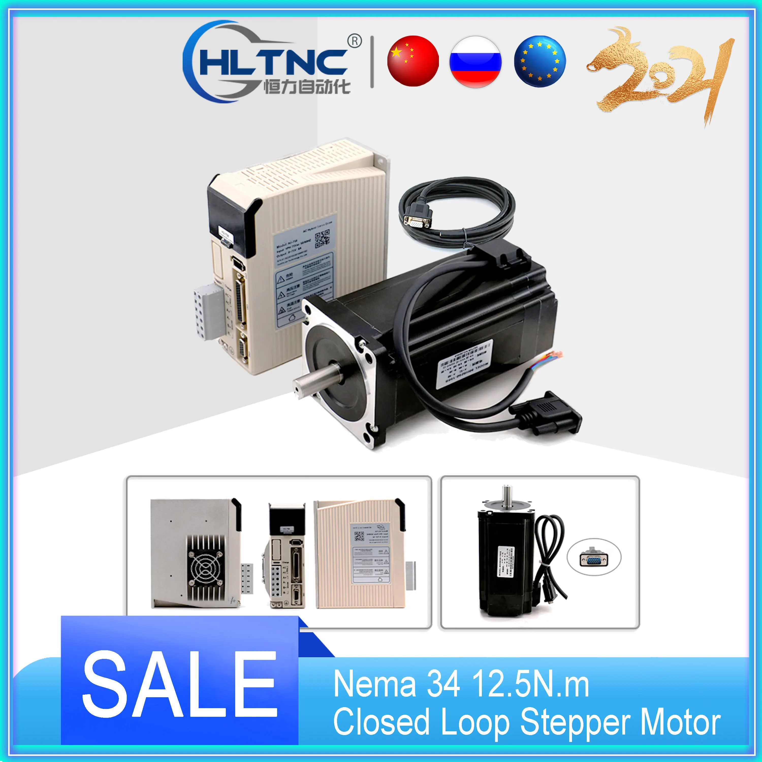 Nema 34 12.5N.m Closed Loop Stepper Motor Kit Hybird Servo Driver 758 + 86HB250-156B 86 2 Phase | Обустройство дома