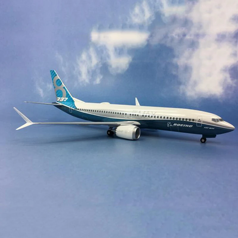 31 см 1/130 весы самолет Boeing B737 MAX8 самолет прототип Модель самолетов с посадки передаточные колеса литой под давлением смолы игрушечные самолеты