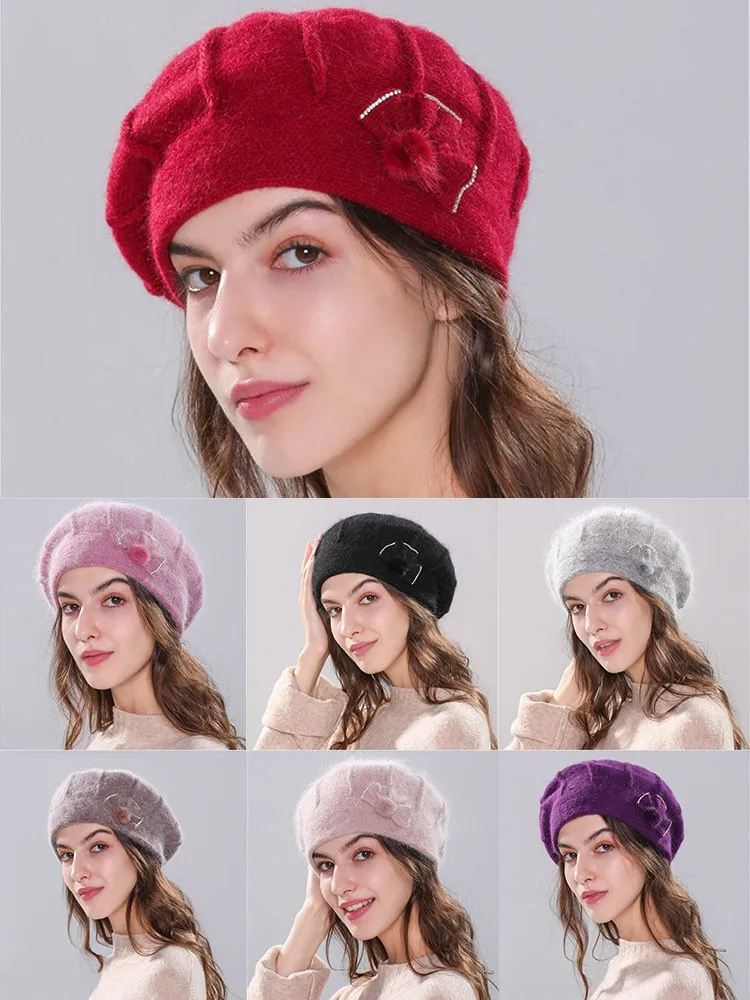 

JAYCOSIN Women Baggy Warm Crochet Winter Wool Knit Ski Beanie Skull Slouchy Caps Woman Beaines For Winter Breathable Hat #45